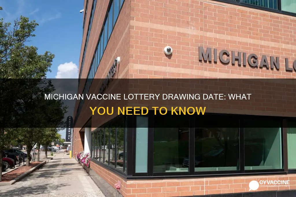 when is the drawing for the michigan vaccine lottery