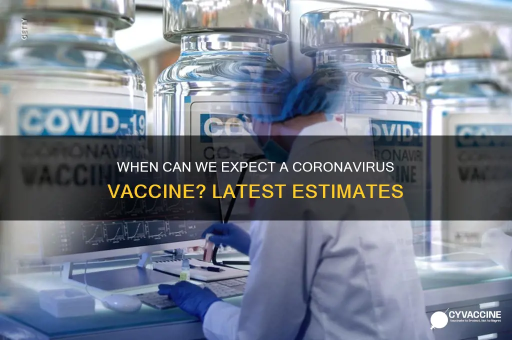 when is the estimated time for a coronavirus vaccine