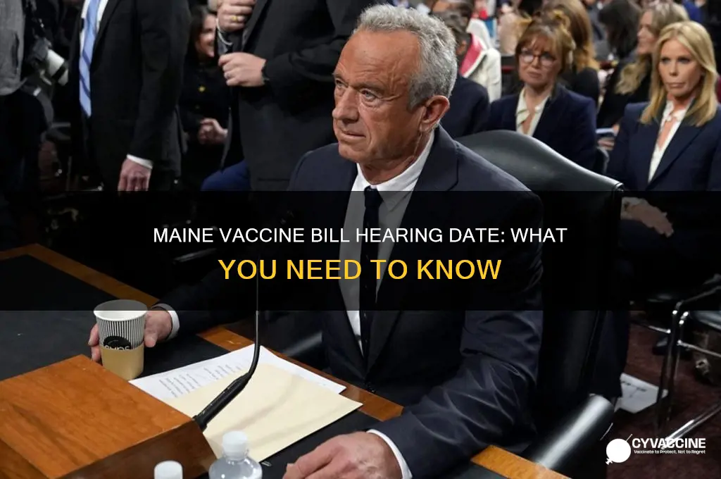 when is the hearing for new maine vaccine bill