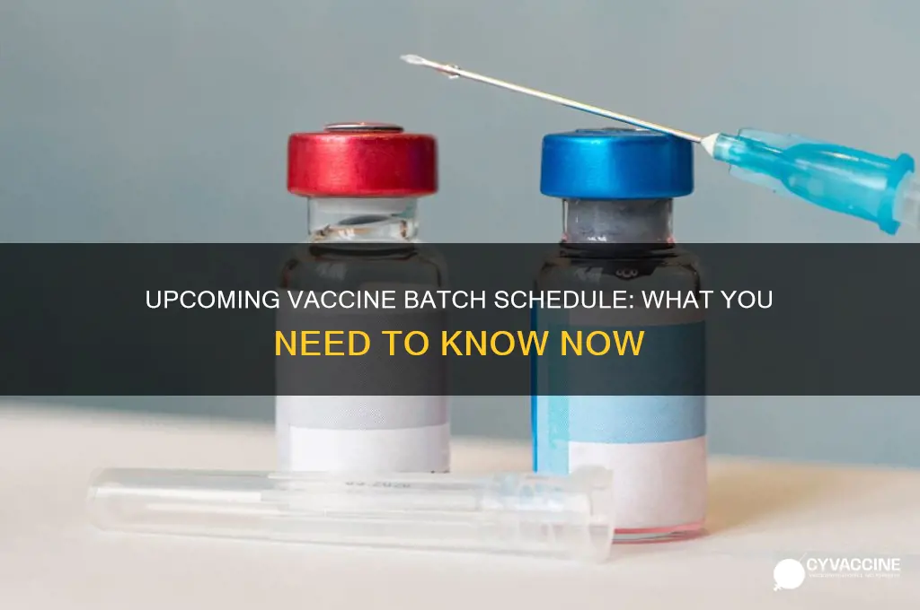 when is the next batch of vaccine due