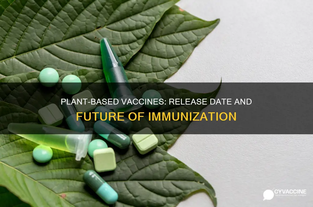 when is the plant based vaccine coming out