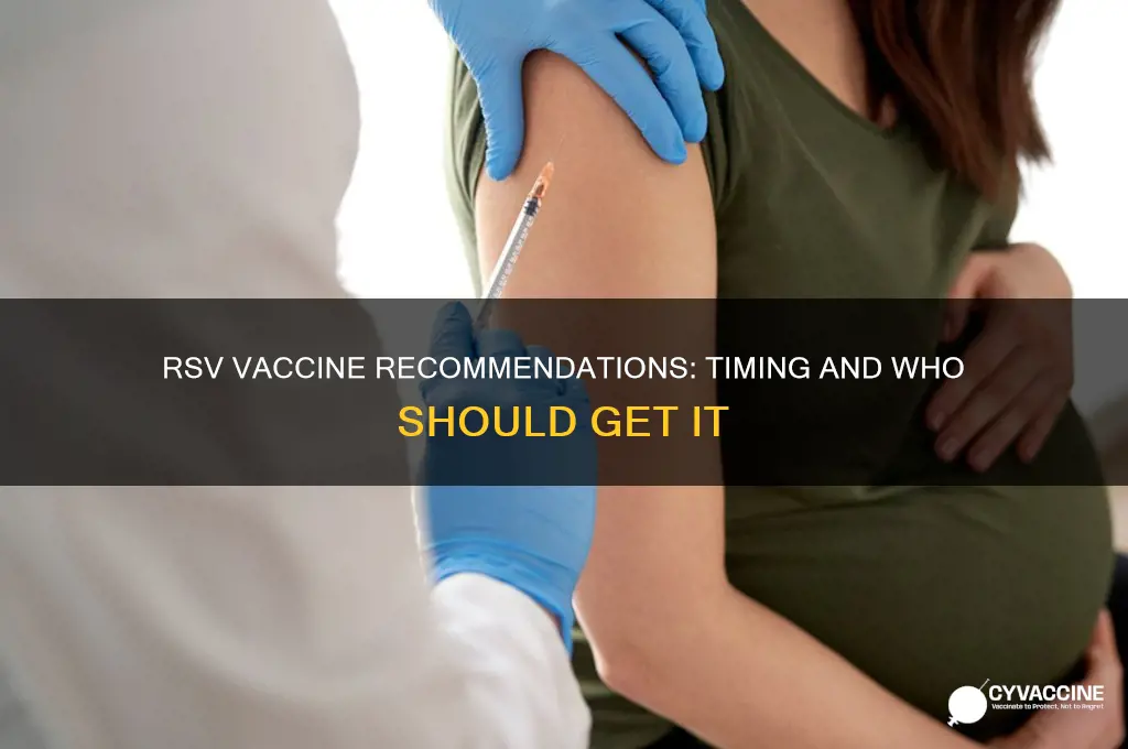 when is the rsv vaccine recommended