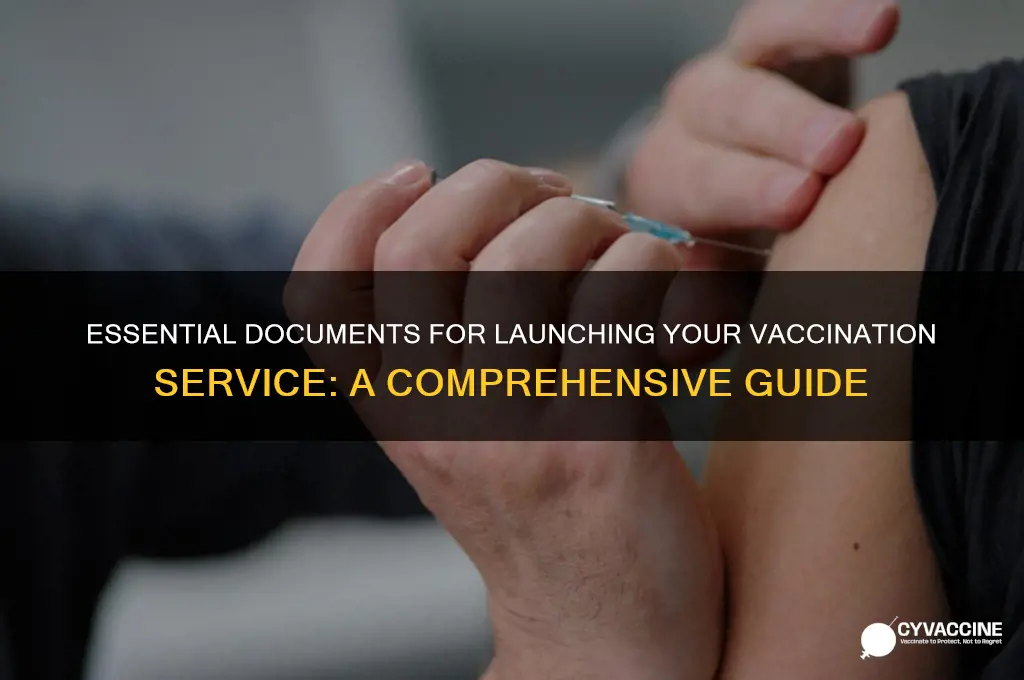 when preparing to offer a vaccination service which document should