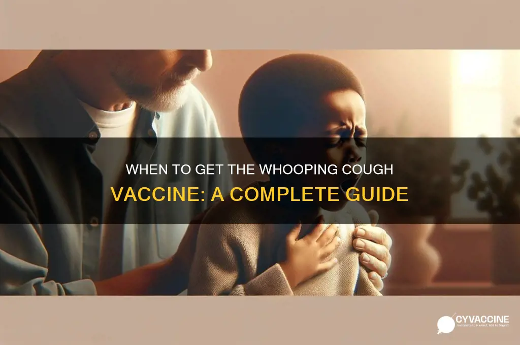 when should i have the whooping cough vaccine