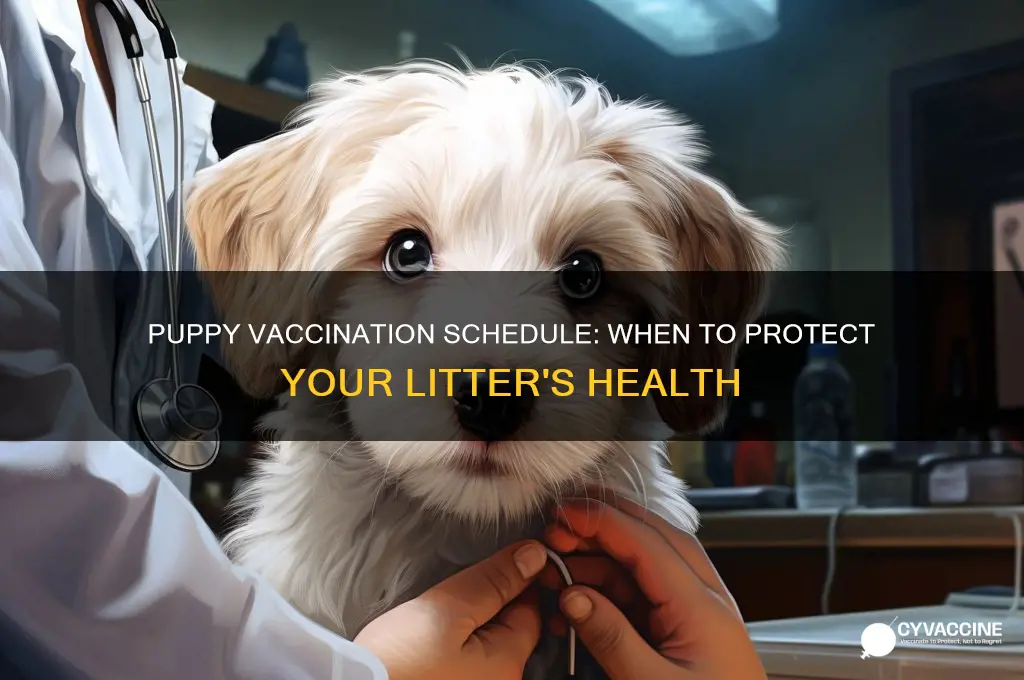 when should i vaccinate my litter of puppies