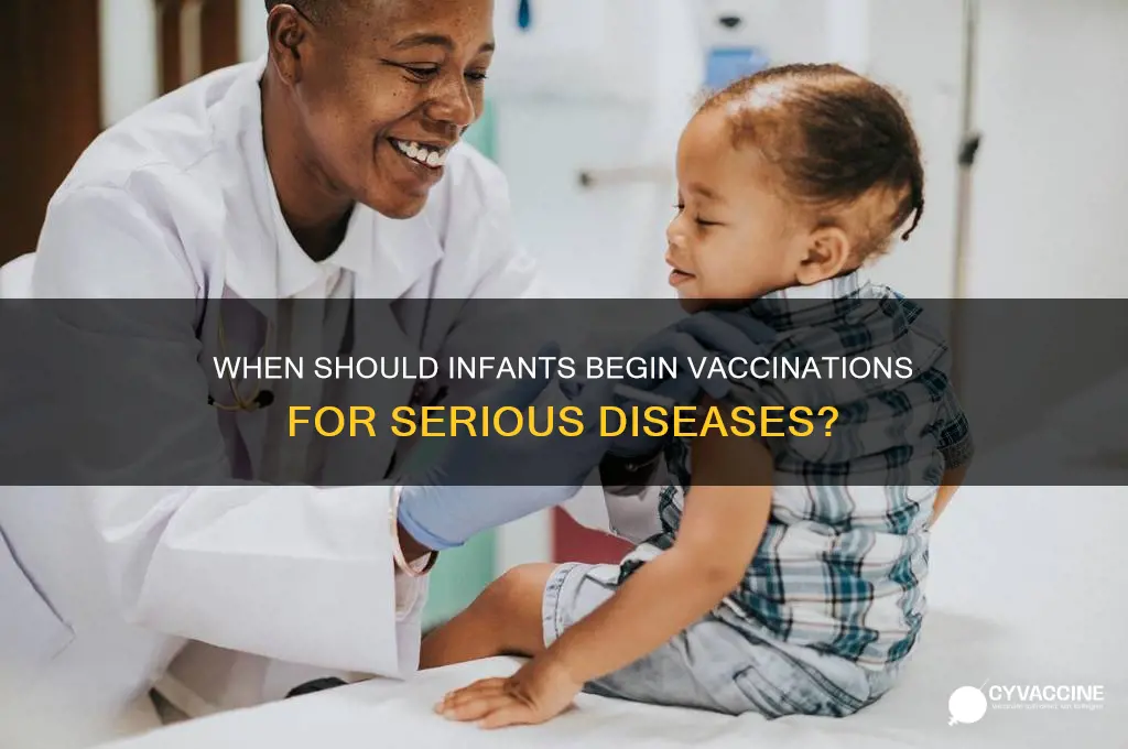 when should infants start vaccinations against serious disease