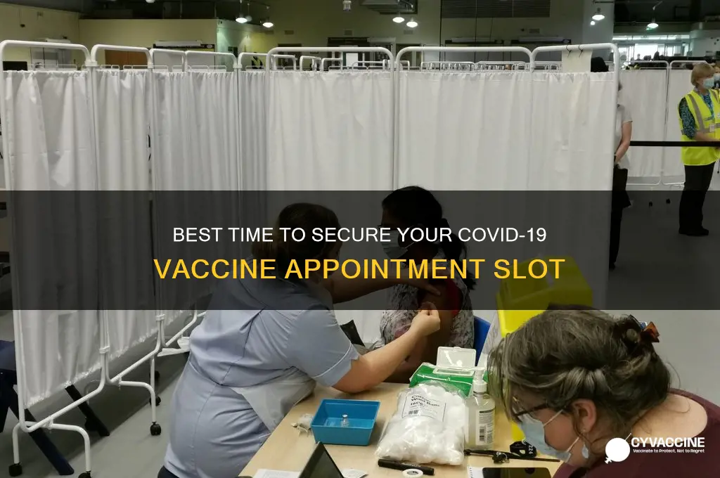 when to book slot for vaccine