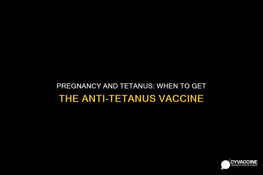 when to have anti tetanus vaccine for pregnant
