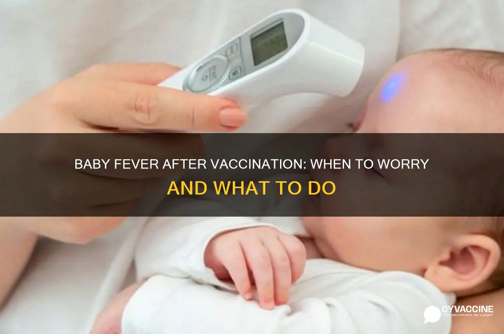 when to worry about baby fever after vaccination
