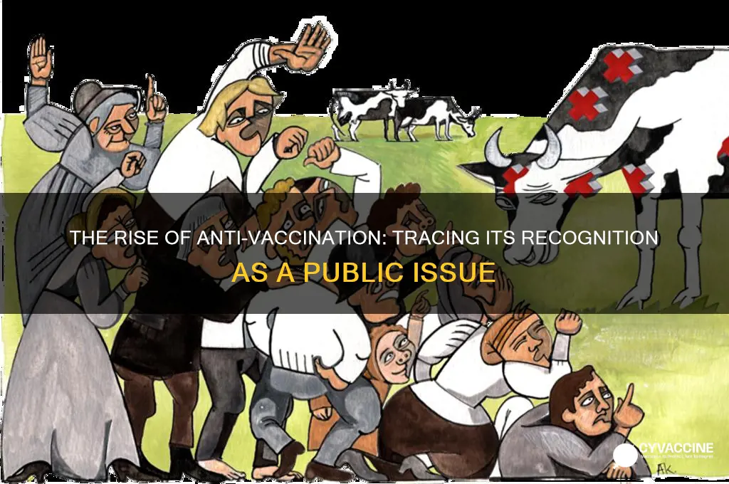 when was anti vaccination recognized as an issue