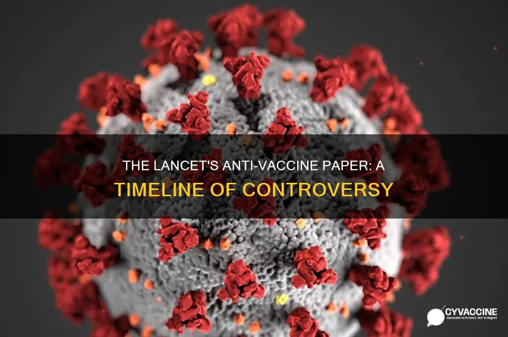 when was anti vaccine paper in the lancet