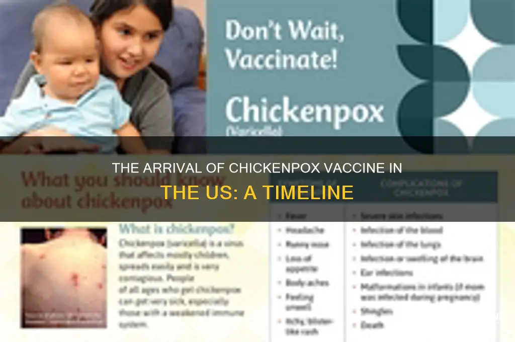 when was chicken pox vaccine available in us
