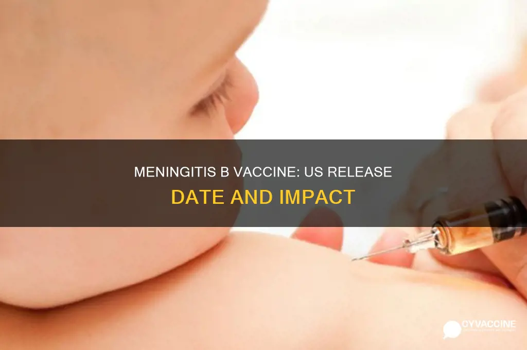 when was meningitis b vaccine released in the us
