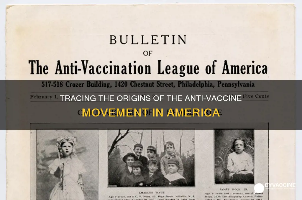 when was the anti-vaccine movement started in the united states