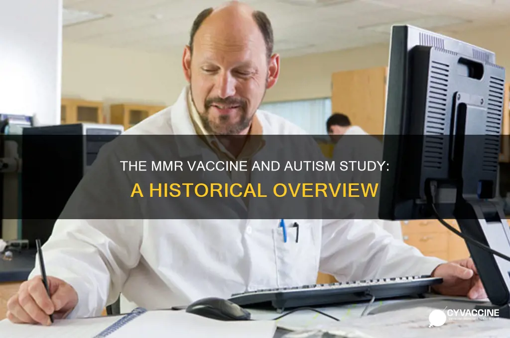 when was the autism mmr vaccine study done