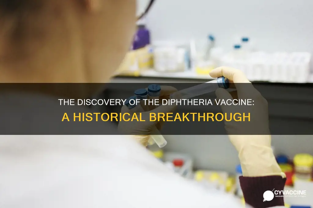 when was the diphtheria vaccine discovered