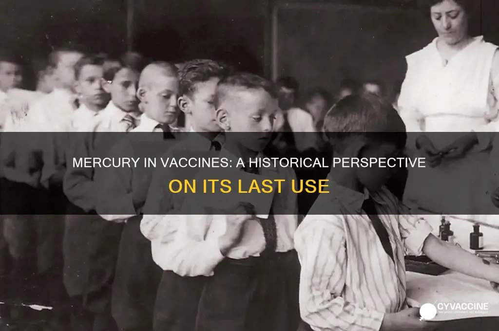 when was the last time mecury was in a vaccine