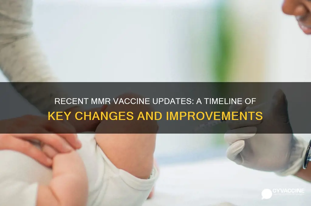when was the last time the mmr vaccine was updated