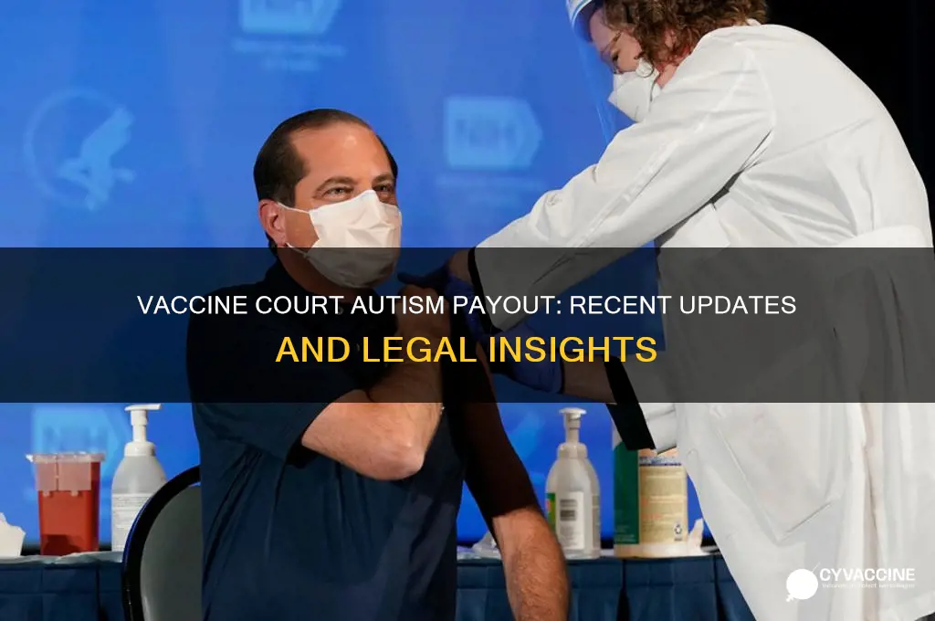 when was the last vaccine court payout for autism