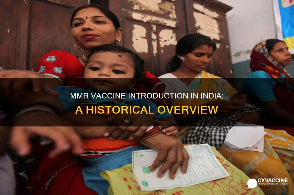when was the mmr vaccine introduced in india
