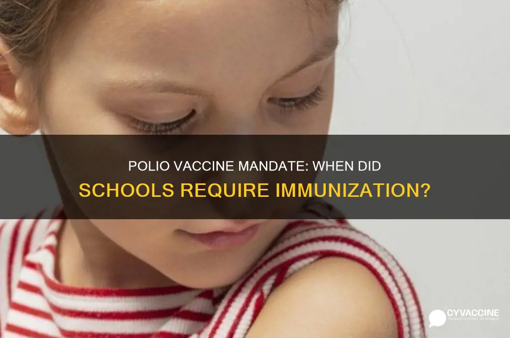 when was the polio vaccine mandatory for school