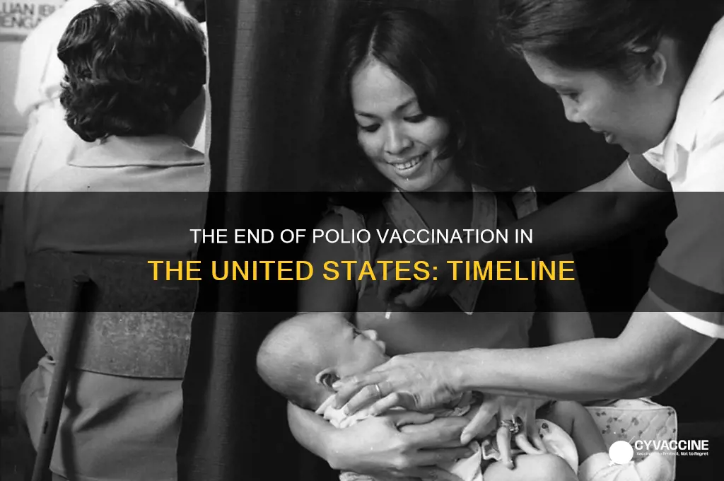 when was the polio vaccine stopped in the united states