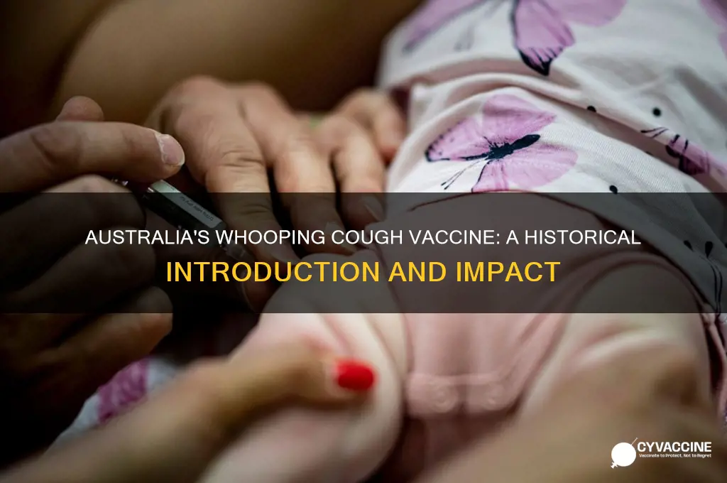 when was the whooping cough vaccine introduced in australia