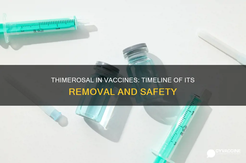 when was thimerosal removed from vaccines