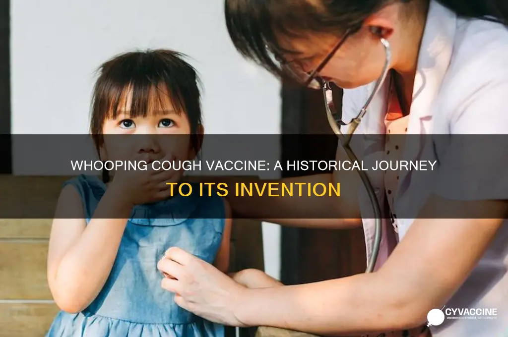 when was whooping cough vaccine invented