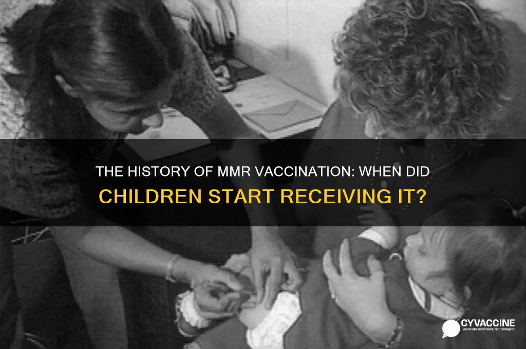 when were children started being vaccinated for mmr