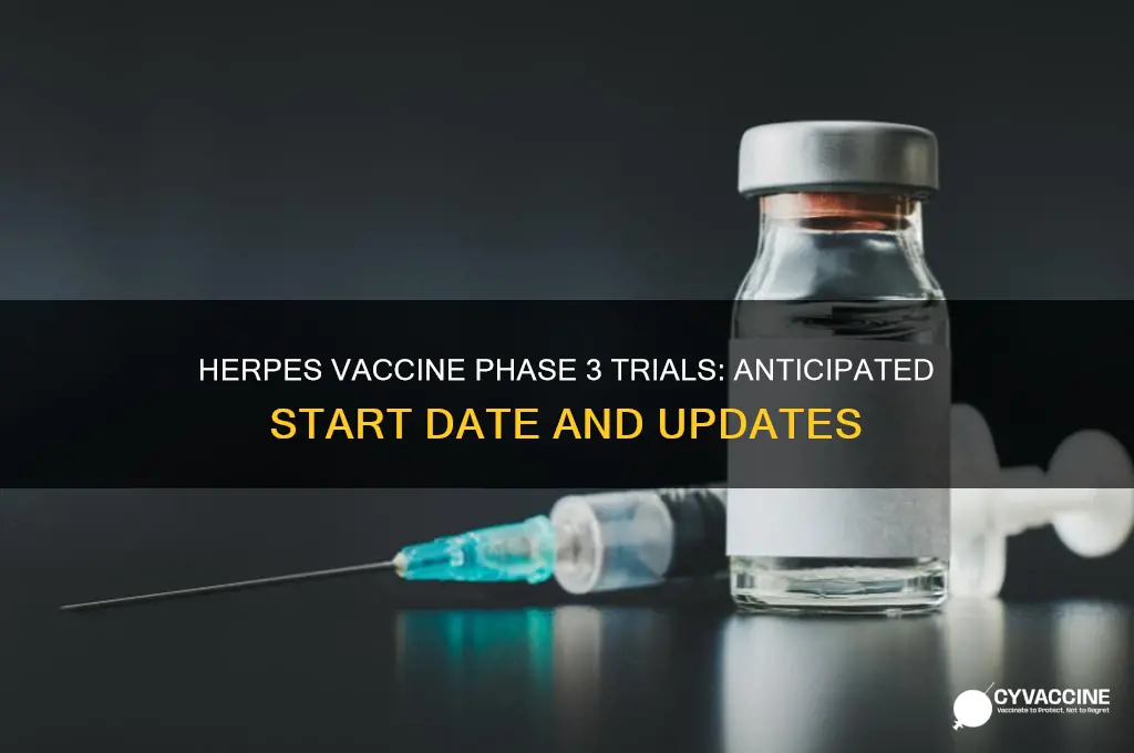 when wil phase 3 of the herpes vaccine begin