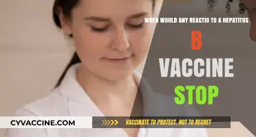 When Do Hepatitis B Vaccine Reactions Typically Subside?