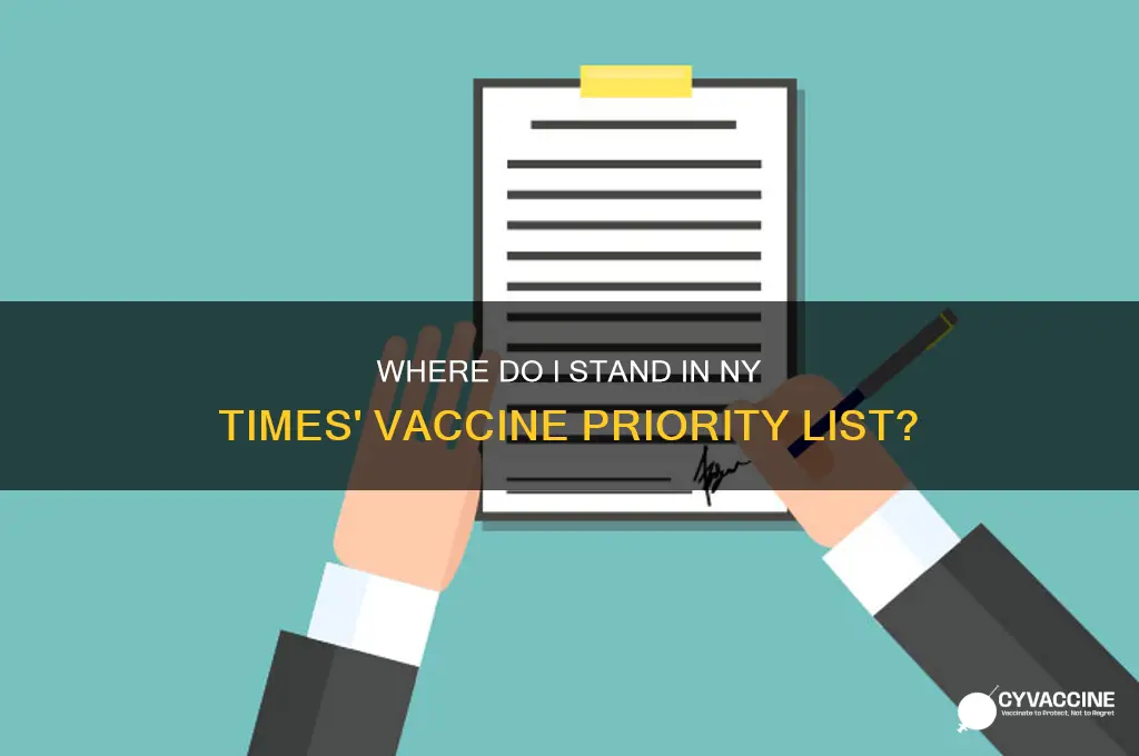 where am i on the vaccine list ny times