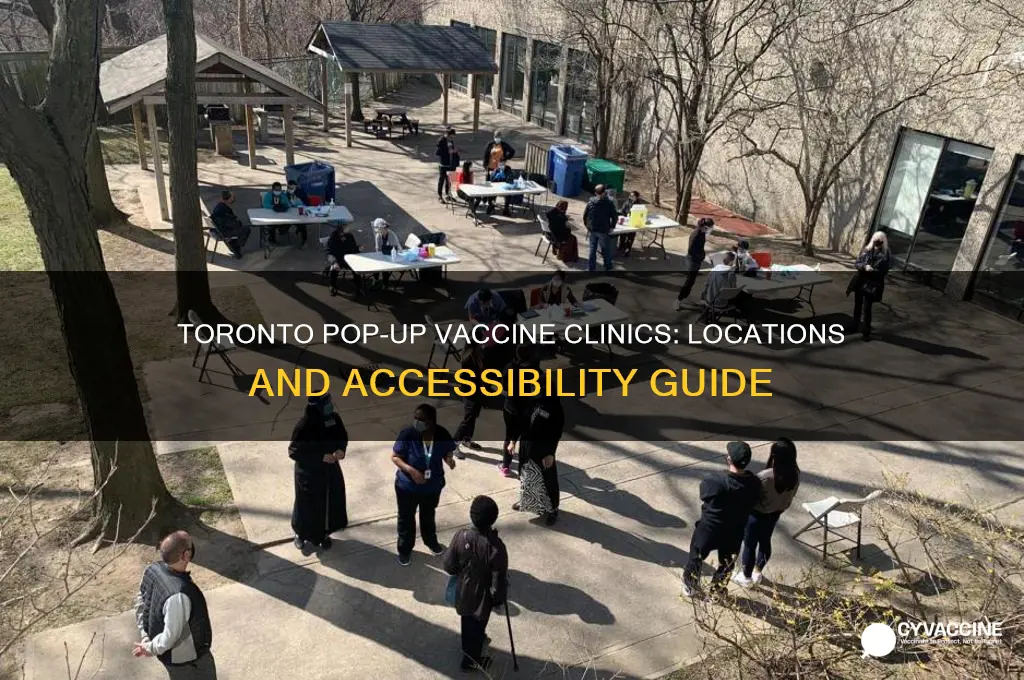 where are pop up vaccine clinics in toronto