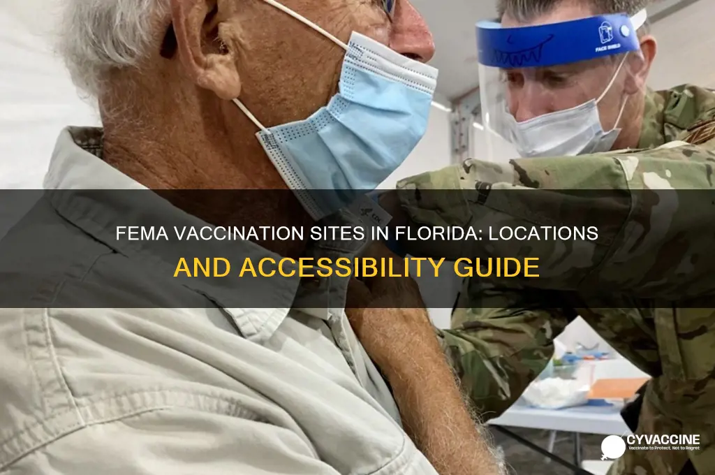 where are the fema vaccination sites in florida