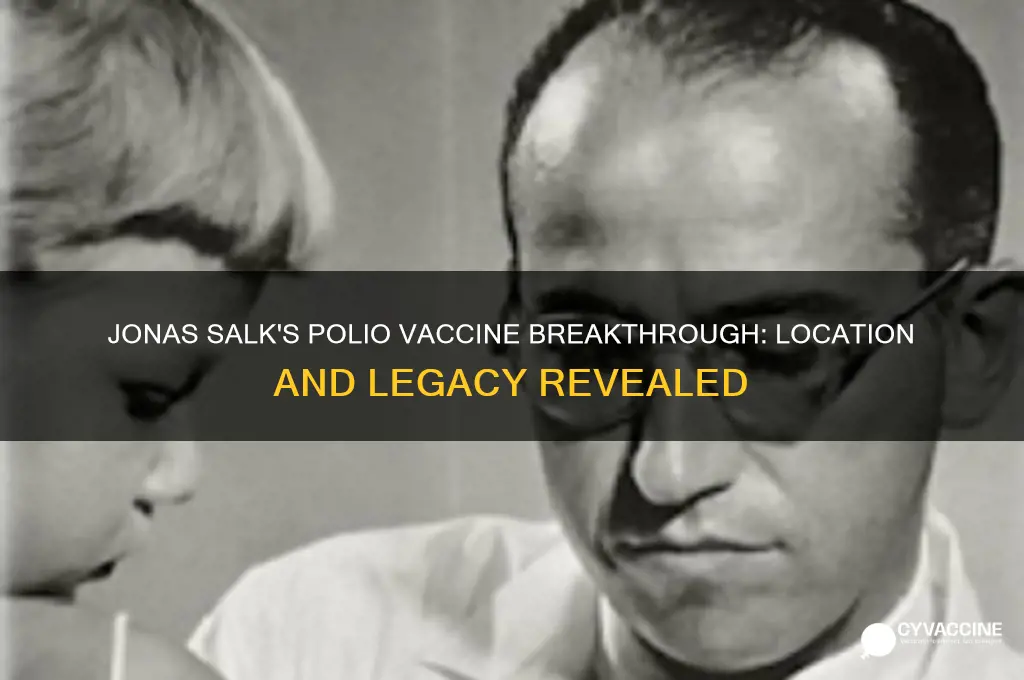 where did jonas salk invent the polio vaccine