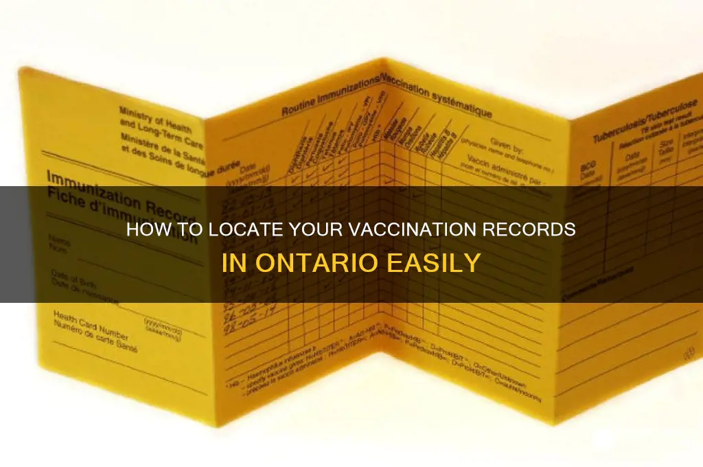 where do i find my vaccination records ontario