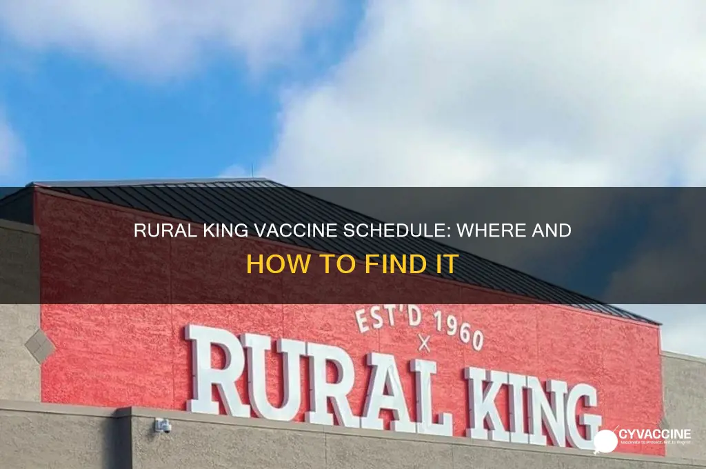 where do i find rural king schedule for vaccines