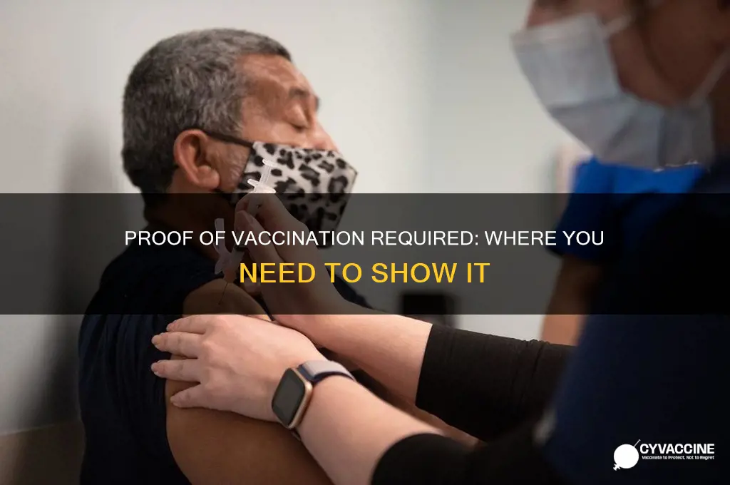 where do i have to show proof of vaccination