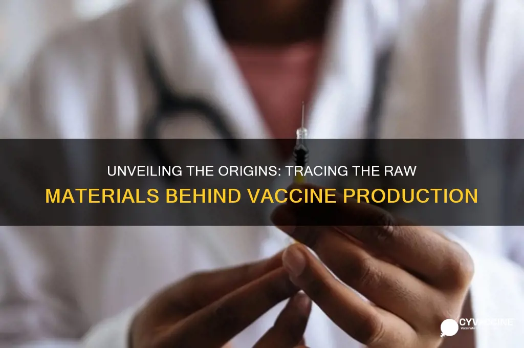 where do the raw materials for vaccines come from