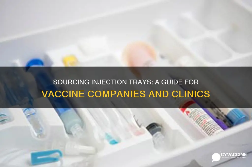 where do vaccine companies buy injection trays for a clinic