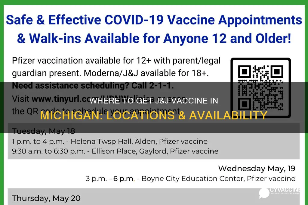 where is j&j vaccine available in michigan