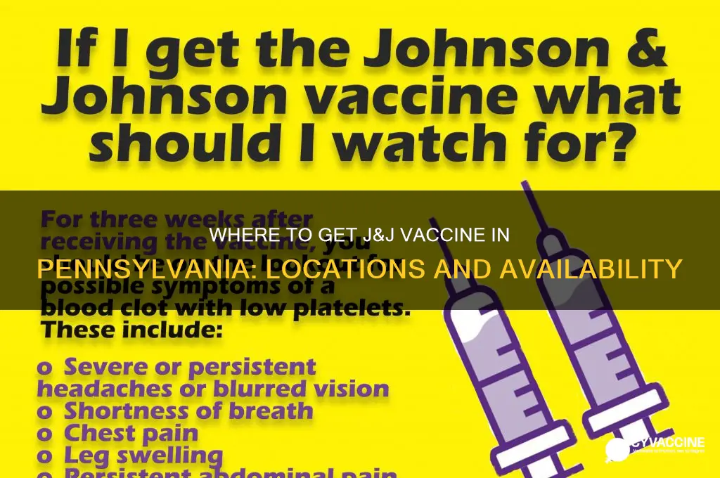 where is j&j vaccine available in pa