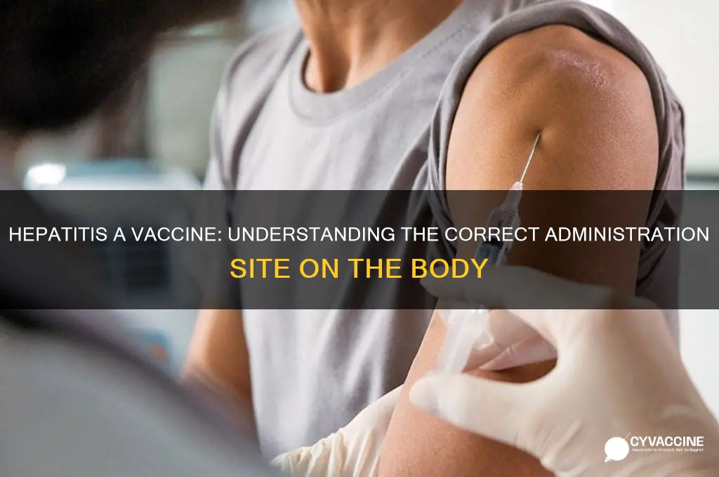 where is the hepatidis a vaccine adminstered on the body