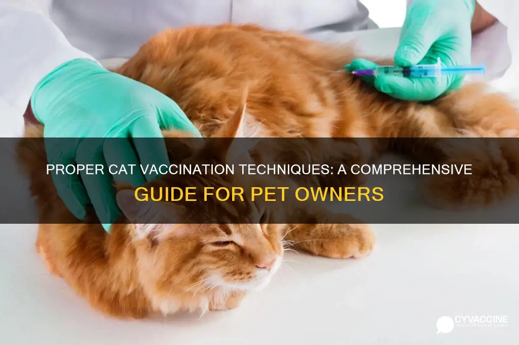 where is the proper way for vaccination a cat