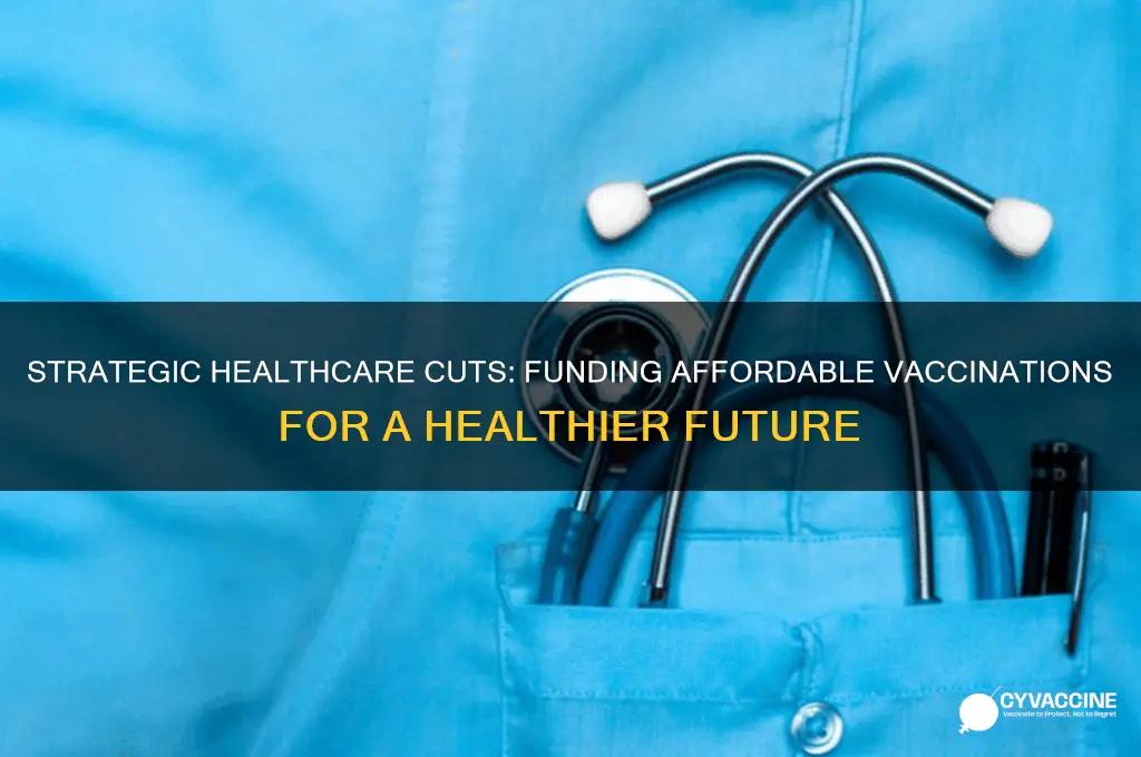 where to cut healthcare spending to pay for cheaper vaccinations