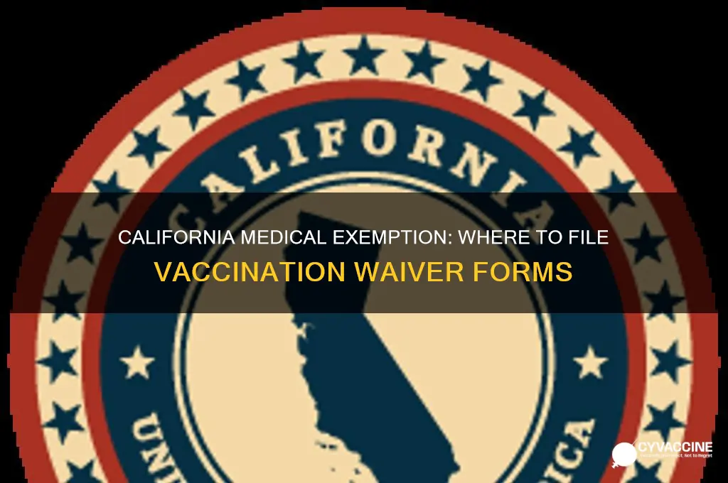 where to file california medical exemption from vaccination