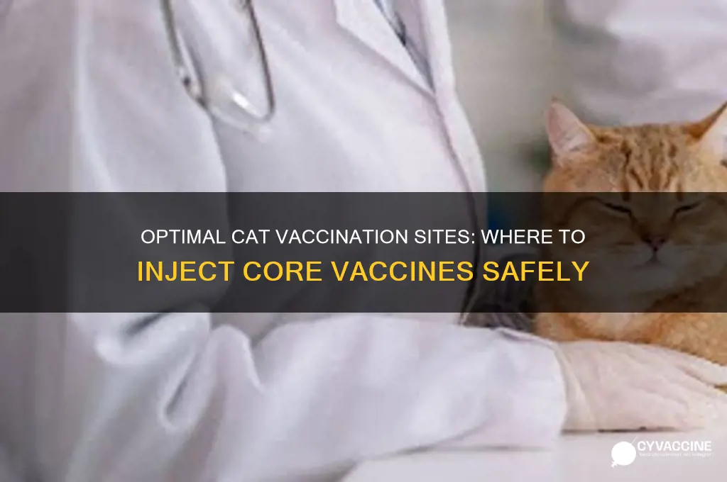 where to inject core vaccines on cat