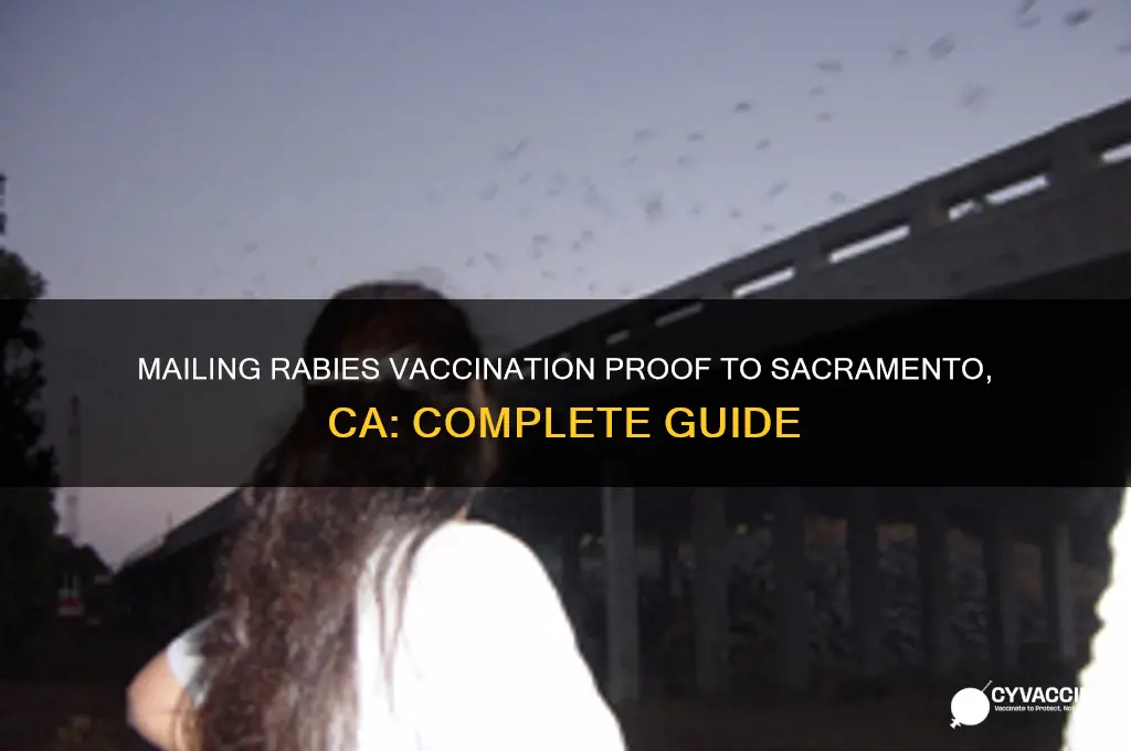 where to mail rabies vaccination proof to sacramento ca