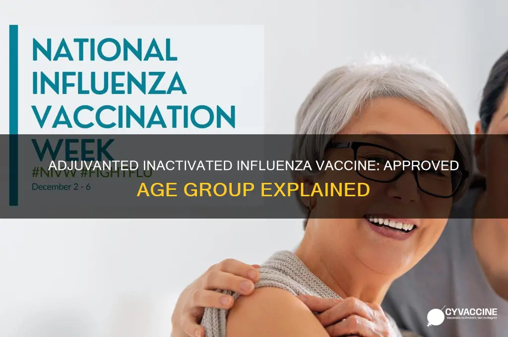 which age group is the adjuvanted inactivated influenza vaccine approved